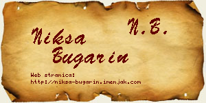 Nikša Bugarin vizit kartica